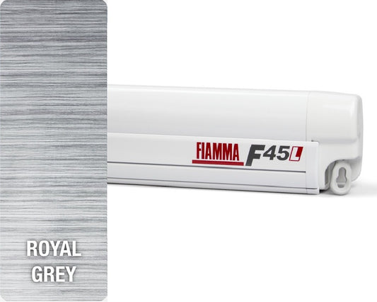 Fiamma F45L Wall Mounted 5M Awning, Royal Grey