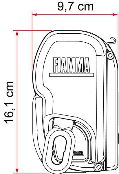 Fiamma F45L Wall Mounted 5M Awning, Royal Grey