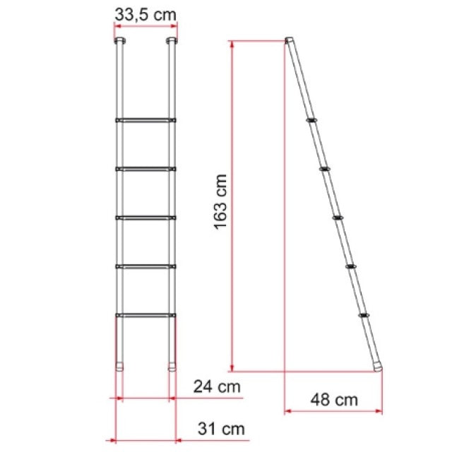 Aluminium Luton Overcab 5B Ladder