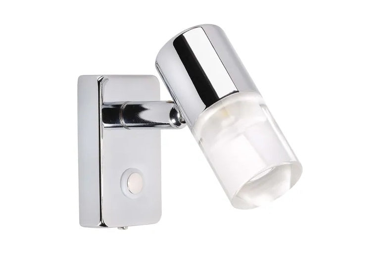 Chrome & Clear Cool White LED Spotlight 10-30V, Switched