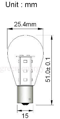 Bayonet Parallel Pin 15 LED Single Terminal Warm White