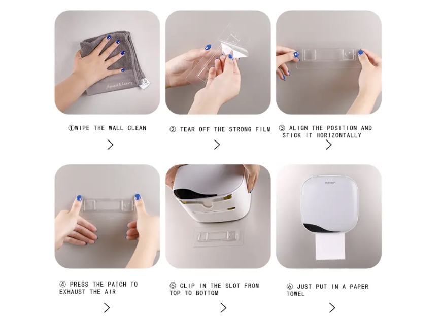Adhesive Wall Mount Toilet Roll Holder