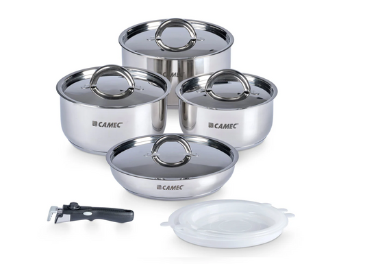 Camec Spacesaver 3 Pots & Pan Set