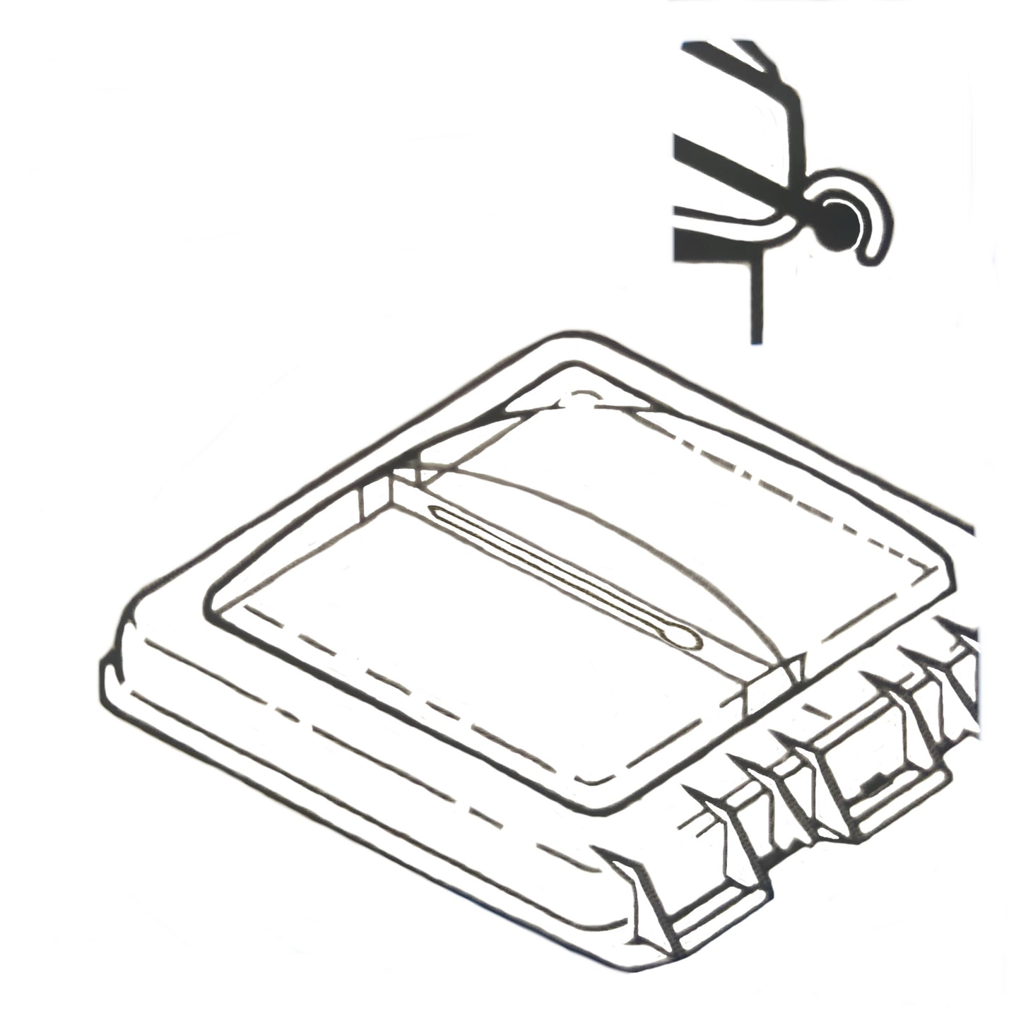 Black Lid for Metal Base 355x355 Vent