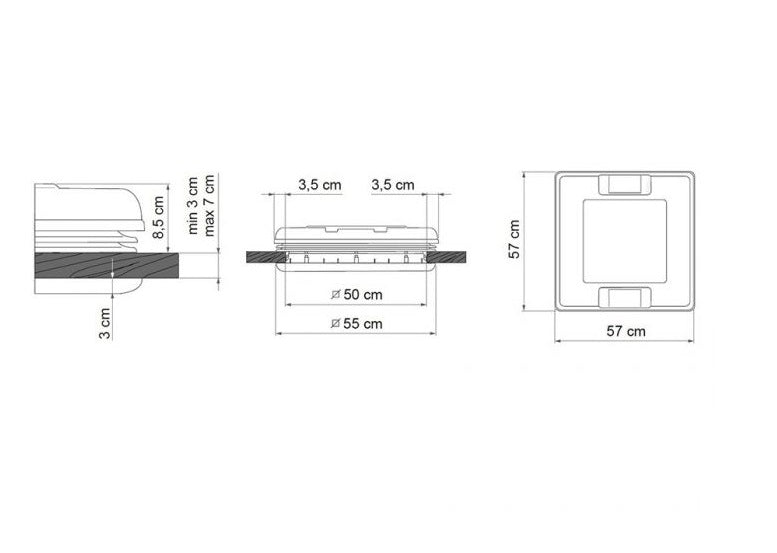 Fiamma Roof Vent 500x500 White Cover