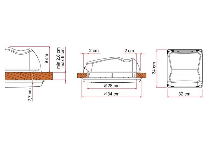 Fiamma Vent 280x280 with White Cover