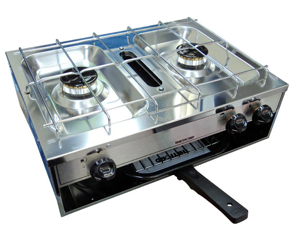 Stainless Steel Stove 2 Hob with Grill