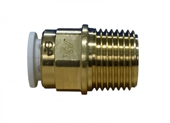 12mm x 1/2" BSPT Straight Male Adaptor Brass