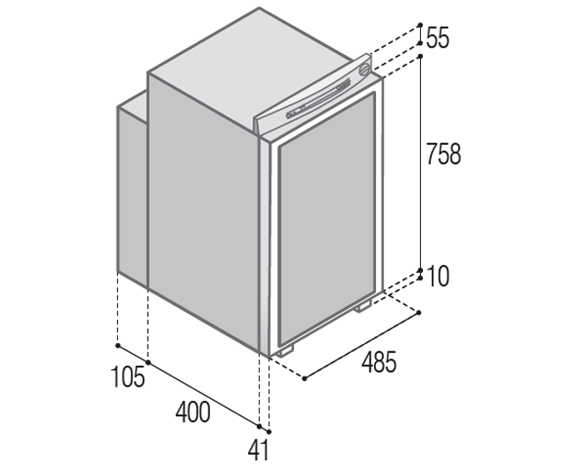 Vitrifrigo VF5090-E 90L 3 Way Fridge