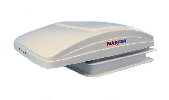 MaxxFan Deluxe 355x355 with Rain Dome, Thermostat, Power Lift & Remote –  Gipsy Caravans