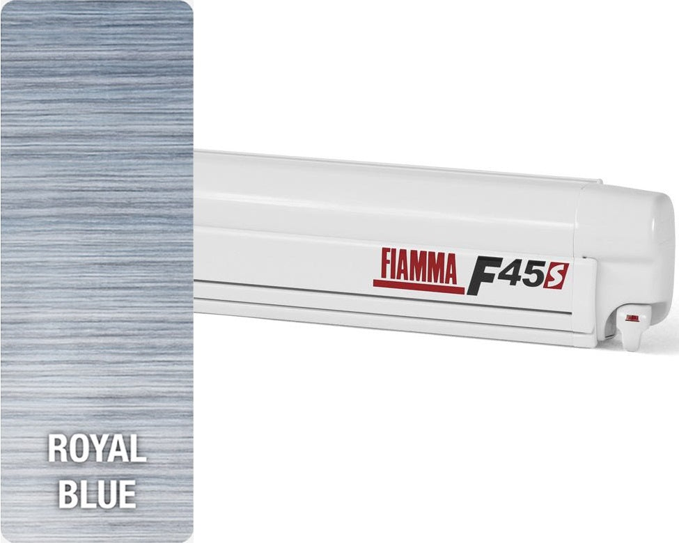 Fiamma F45S Wall Mounted 2.6M Awning, Royal Blue