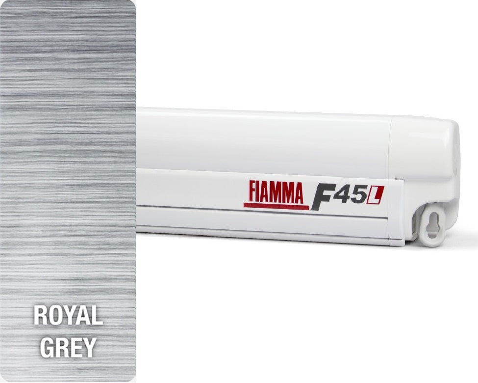 Fiamma F45L Wall Mounted 5M Awning, Royal Grey