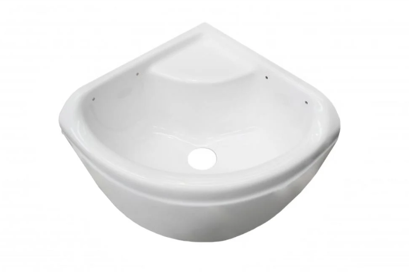 Corner Acrylic Basin Full Skirt