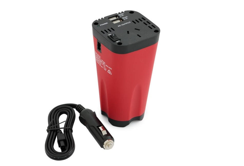 150W Cup Sized Inverter with 2x USB Ports