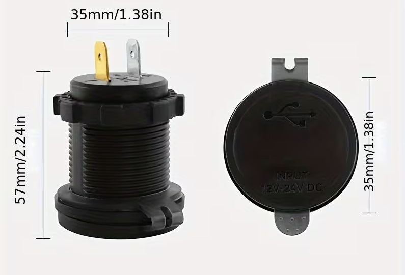 12V 4 Port USB and USB-C Socket