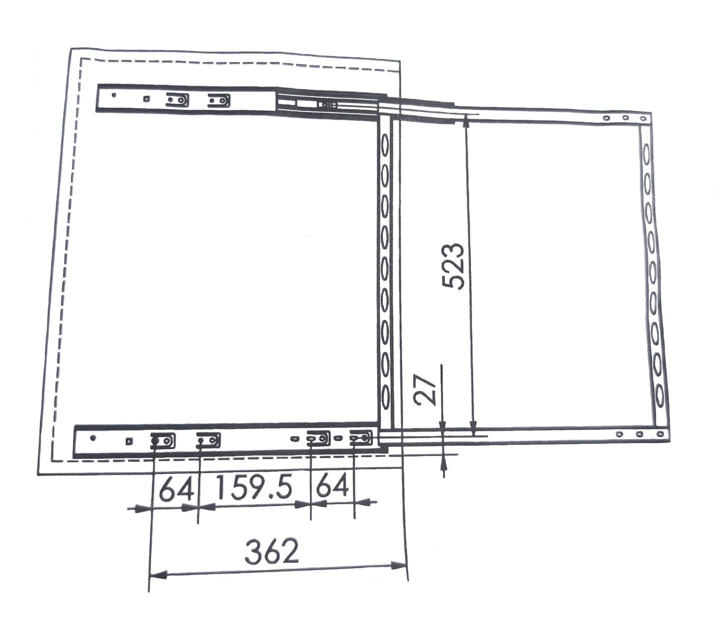 Camec Roll Out Pantry 110mm Wide Baskets