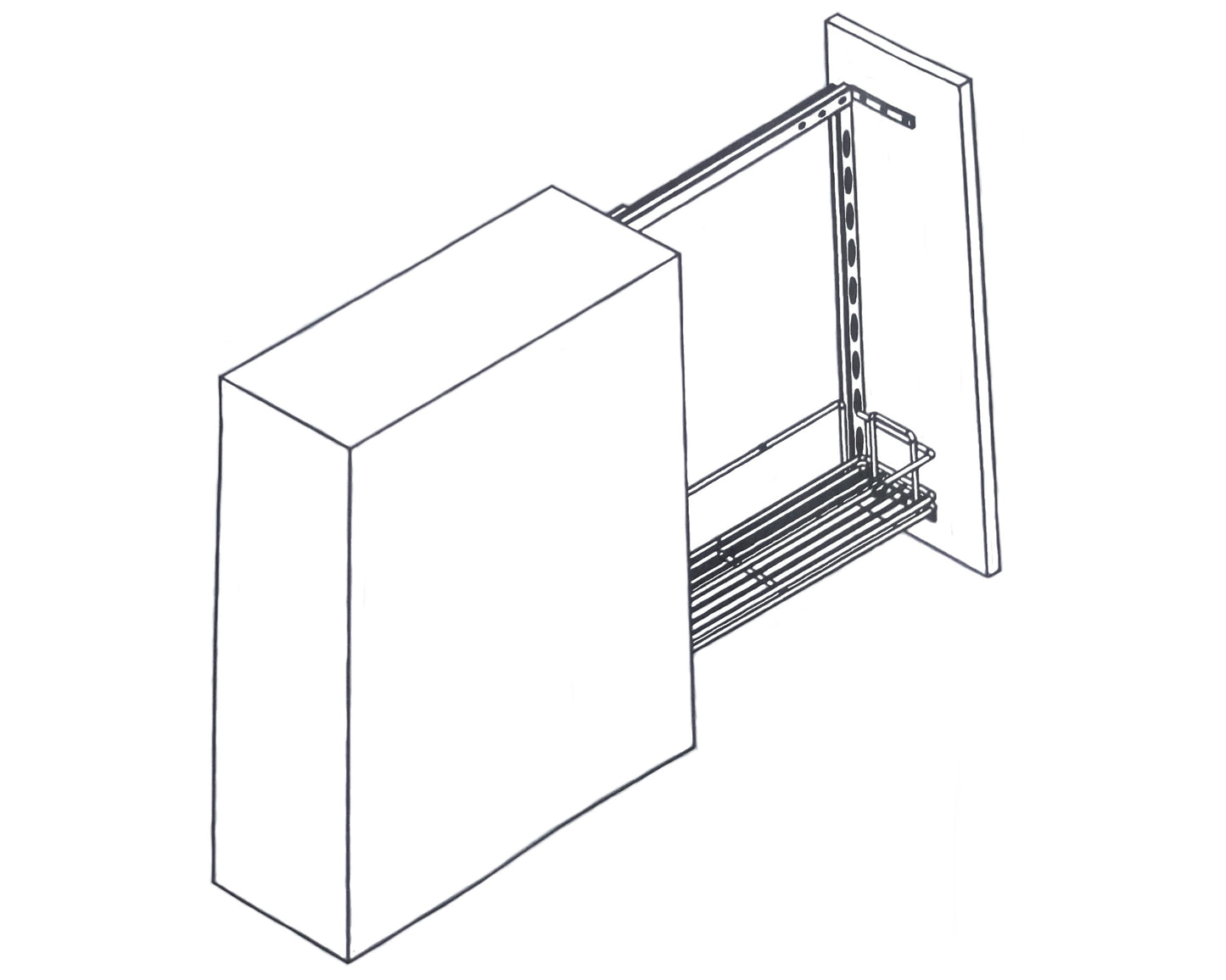 Camec Roll Out Pantry 110mm Wide Baskets