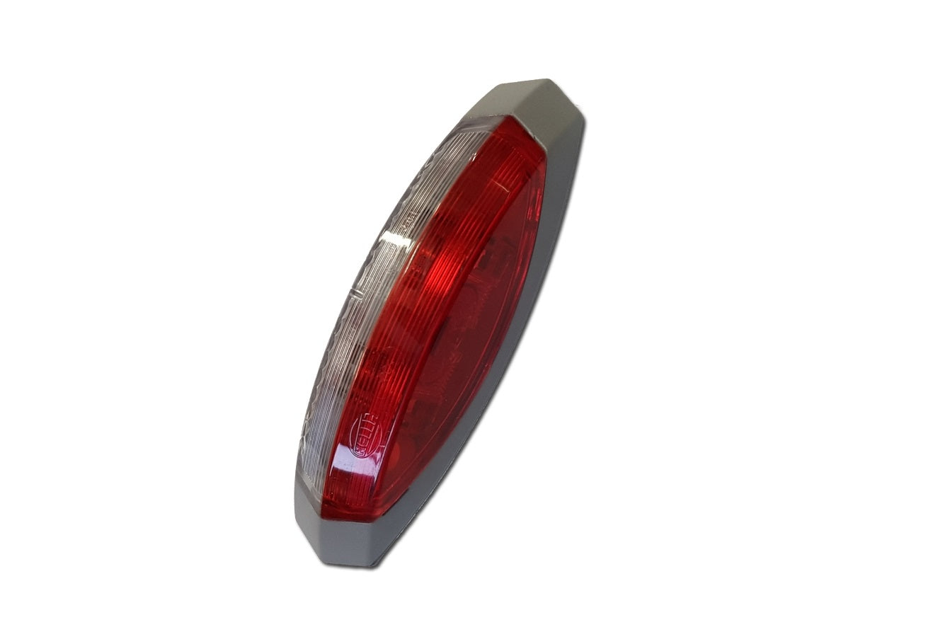 Hella Red/Clear Side Marker Light Oval